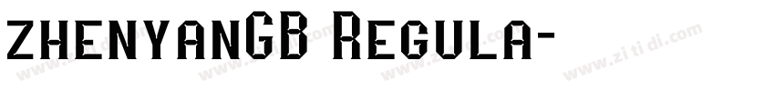 zhenyanGB Regula字体转换